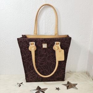 Diane von Furstenberg Vase tote bag brown jacquard fabric